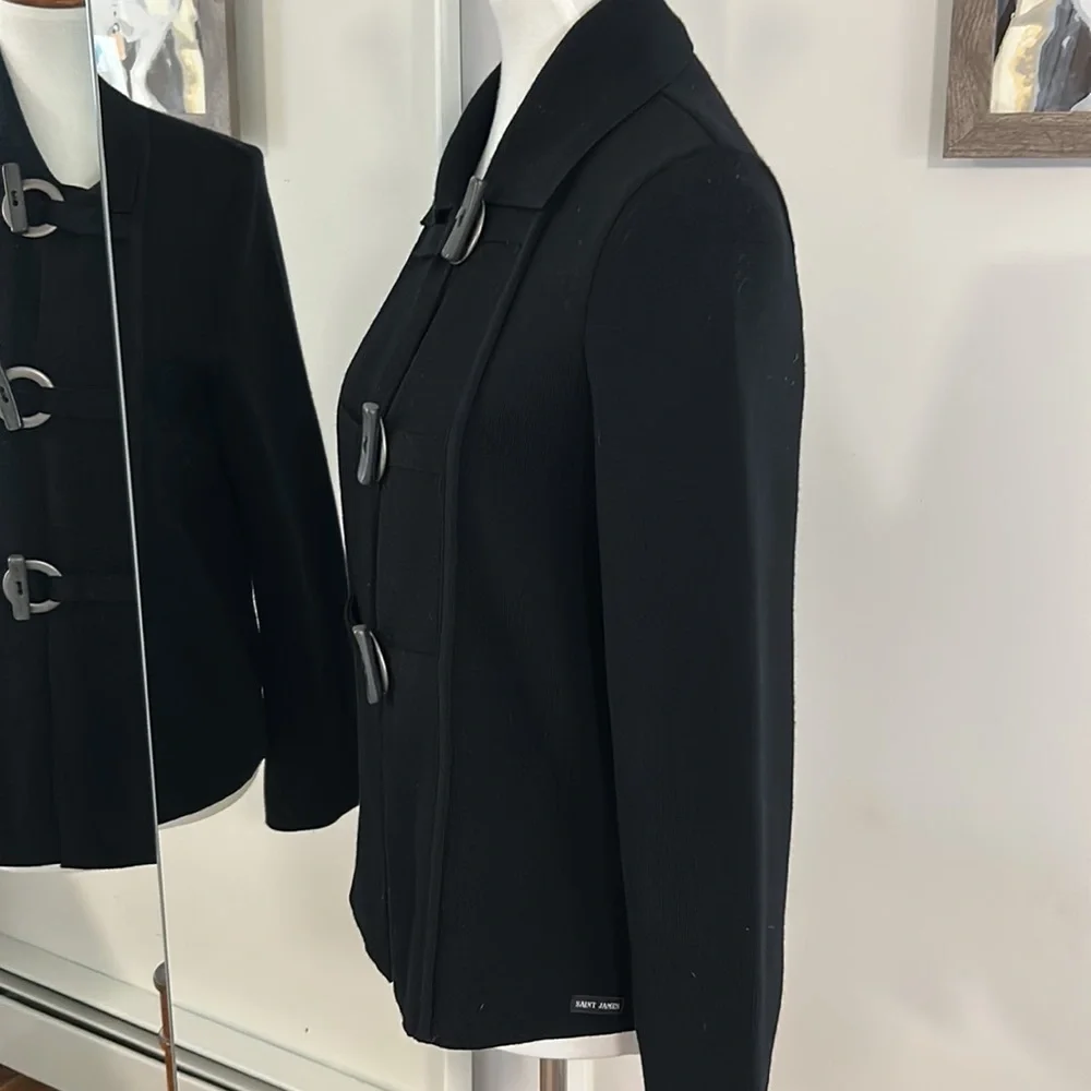 Saint James Breton Wool Sweater in Black Size 8. - Picture 3 of 12